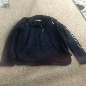Dark Blue Hollister Quarter Zip